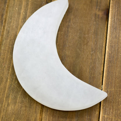 Crescent Moon Selenite Charging Plate - Fucking Feisty