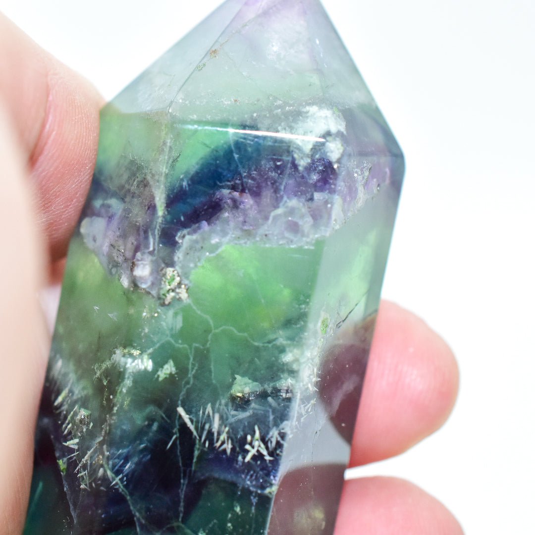Fluorite Crystal Gemstone Point - Fucking Feisty