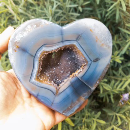 Large Grade A Agate Heart - Fucking Feisty
