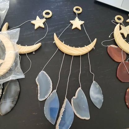 NEW Star & Crescent Moon Agate Wind Chime - Fucking Feisty
