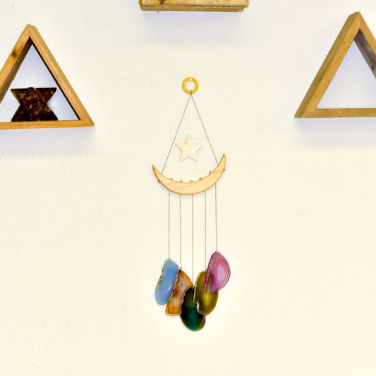 NEW Star & Crescent Moon Agate Wind Chime - Fucking Feisty